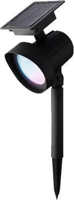 Decoris 2er Set Gartenstrahler Solar-Spotlight